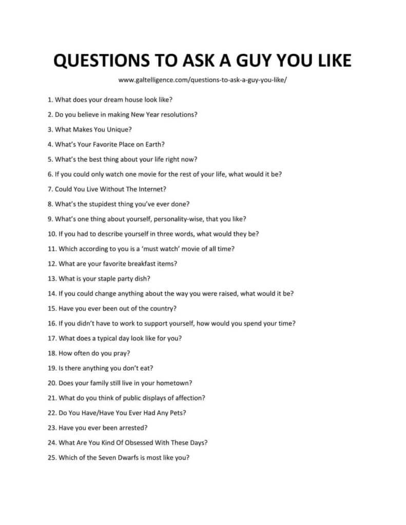 76 Best Questions To Ask A Guy You Like Ask These Now 