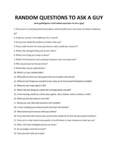 75 Best Random Questions To Ask A Guy - Make A Connection