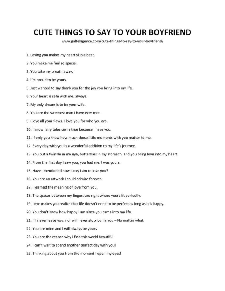 List Of CUTE THINGS TO SAY TO YOUR BOYFRIEND 768x994 