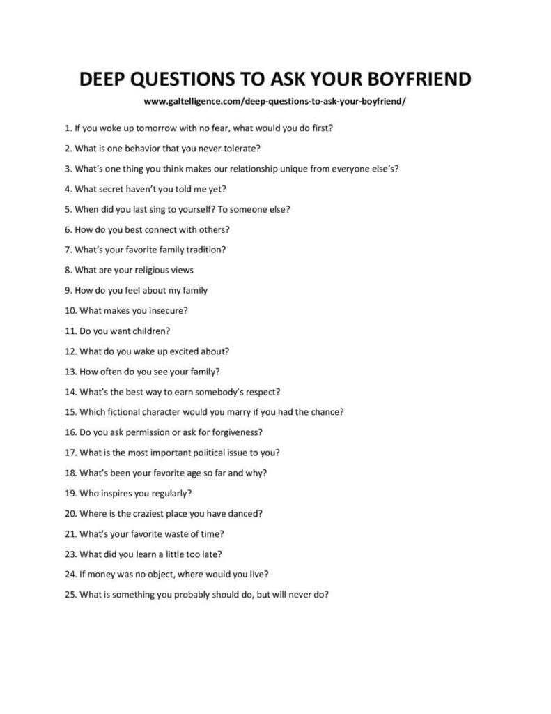 48 Deep Questions To Ask Your Boyfriend Youll Ever Need