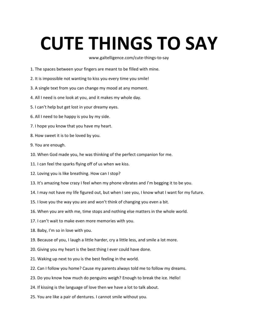 85 Cute Things To Say Make Your Partner Feel Awesome 