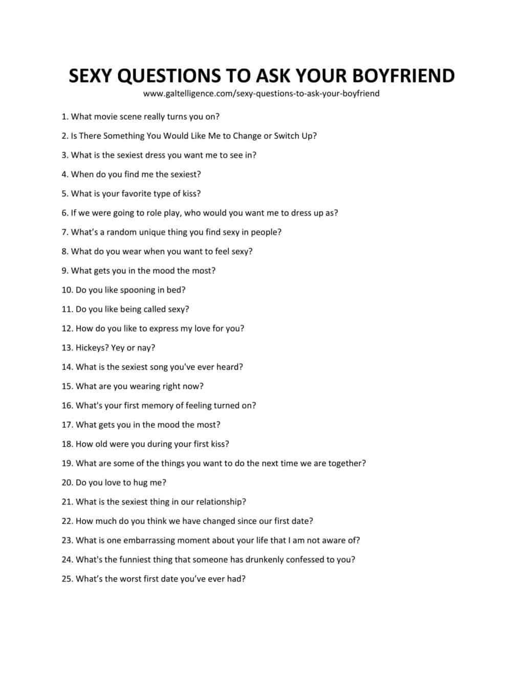 28 Sexy Questions To Ask Your Boyfriend - Easily Keep The Fire Burning