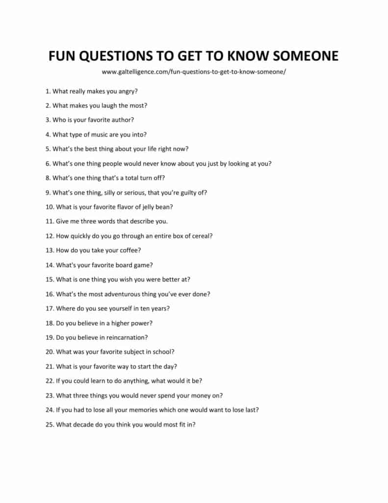 22 Fun Questions To Get To Know Someone Better 1638