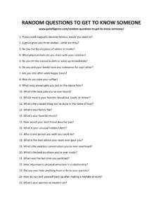 54 Random Questions To Get To Know Someone - Get Solid Friends Quick