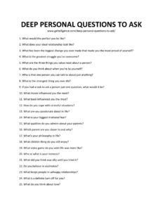 53 Deep Personal Questions - All You Need To Spark Exciting Bonds Now!