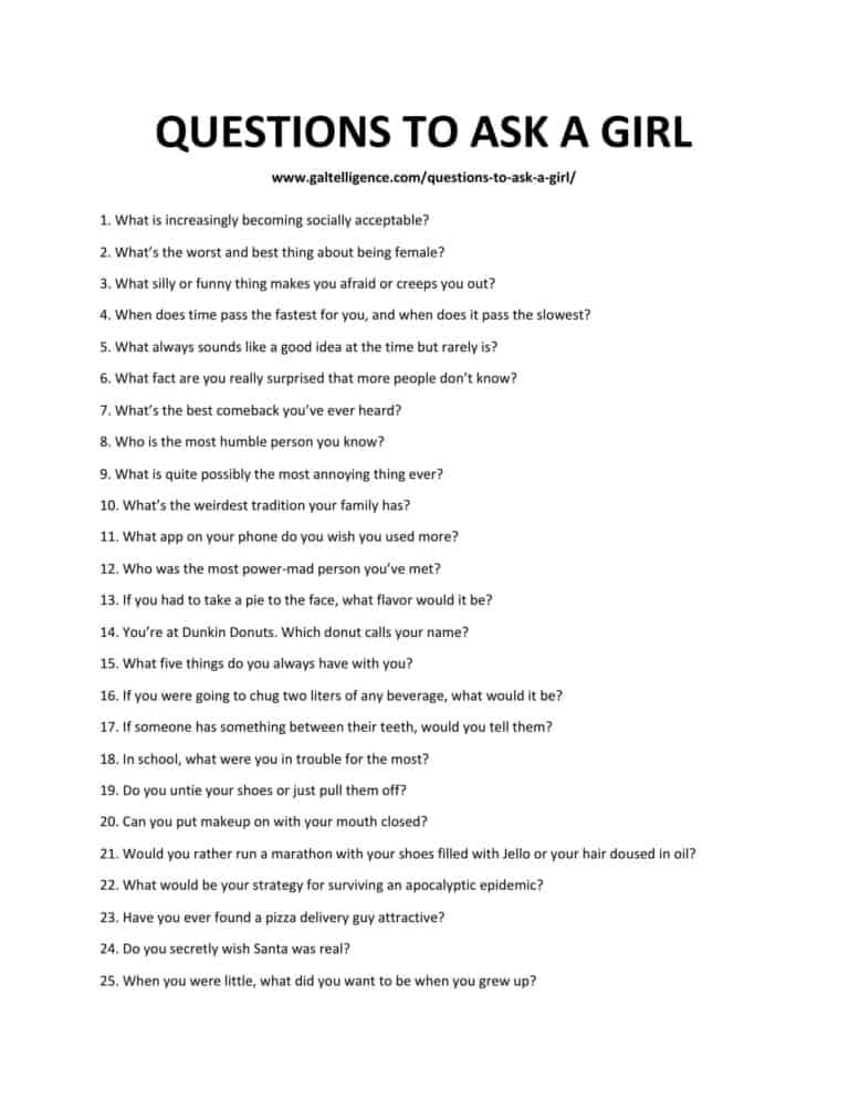 52 Questions To Ask A Girl - Make Colorful And Awesome Friendships