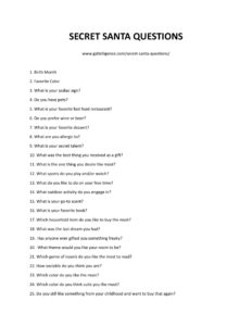 17 Best Secret Santa Questions: Ultimate List to Help you Pick the ...