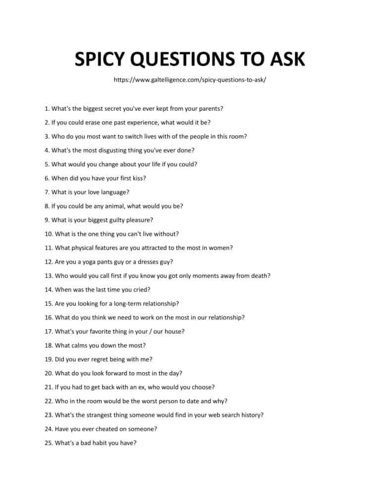 Ultimate Spicy Questions To Ask Make Your Conversation More Exciting