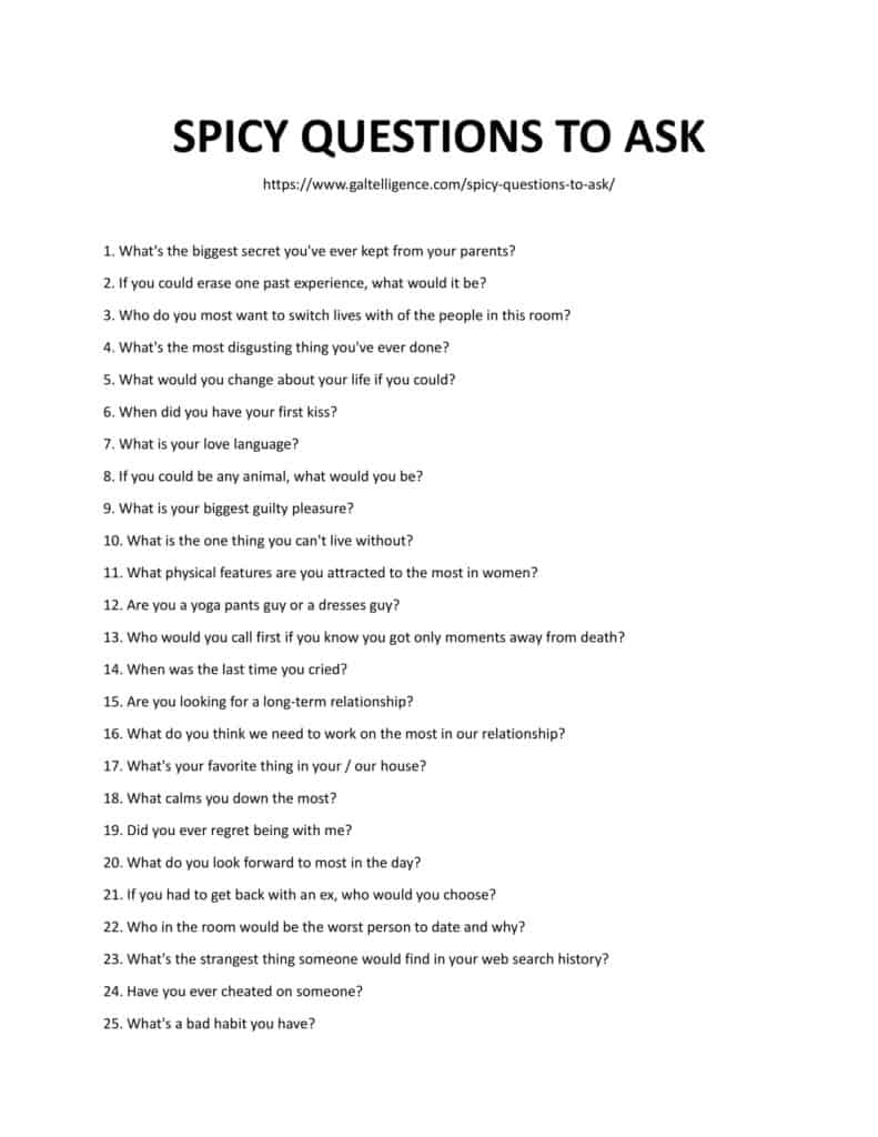 25 Ultimate Spicy Questions To Ask - Make Your Conversation More Exciting